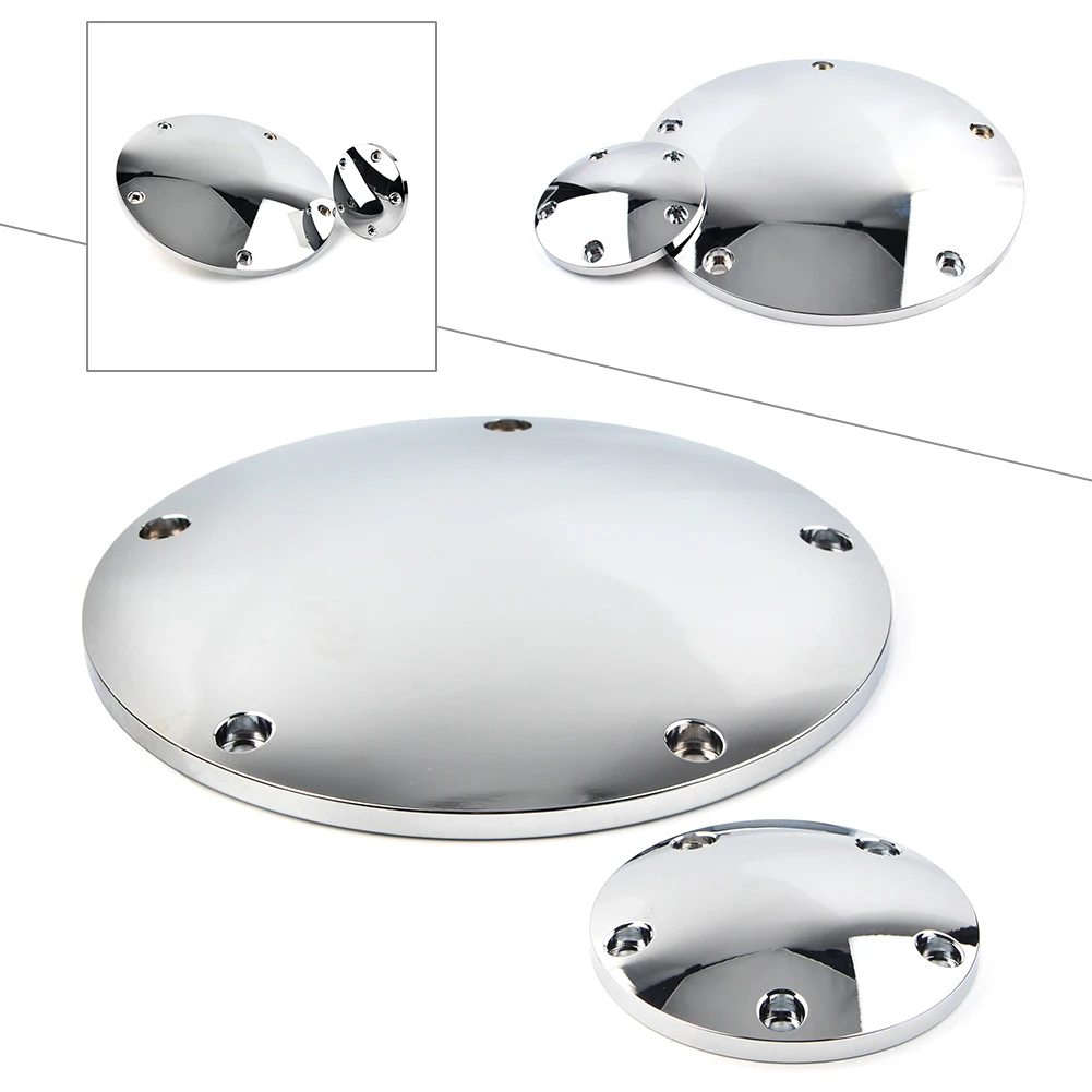 5-Hole Smooth Domed Derby Timing Timer Cover for Harley Heritage Softail Road Glide Custom FLTRX & for '99-'17 Dyna 