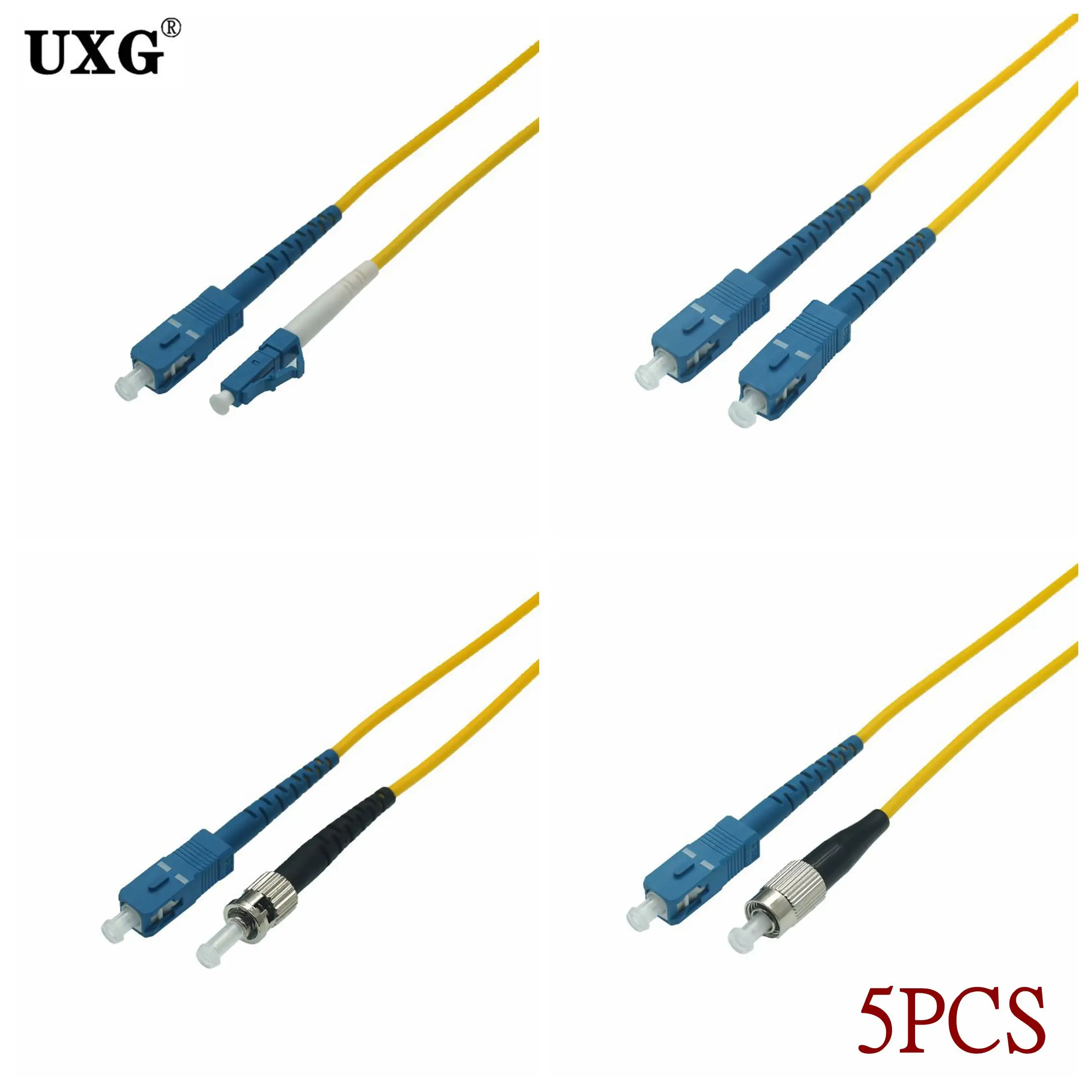 

5pcs/Lot SC/APC-SC/APC ST FC LC Simplex 9/125 Single Mode SM Fiber Optic Cable Patch Cord Fiber Jumper Cable 1m 2m 3m 5m 10m 50m