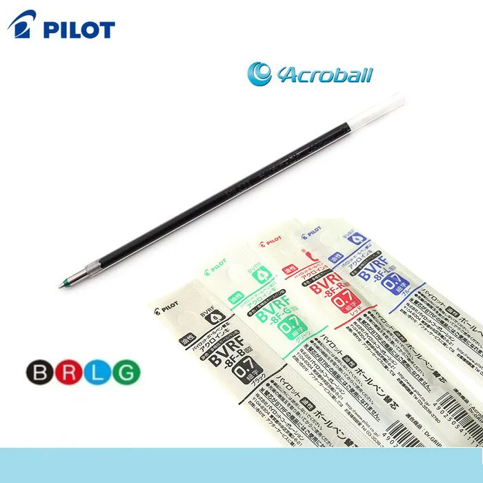 Pilot 0.5/0.7 mm Acro Ink Ballpoint Multi Pen Refill BVRF-8EF 8F for Pilot BKAW-60F,BKHDF-1SR 1PCS