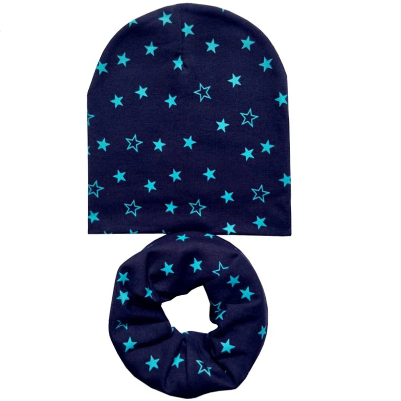 New Winter Children Scarf Hat Sets Cartoon Dinosaur Baby Head Cover Spring Warm Neck Collar Kids Beanies Set Cotton Children Hat
