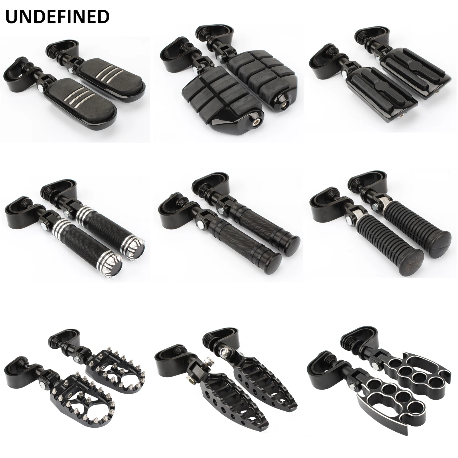 

25mm-32mm Black Motorcycle Highway Foot Pegs Adjustable Engine Guard Crash Bar Footrest Mount For Harley Sportster Softail Dyna