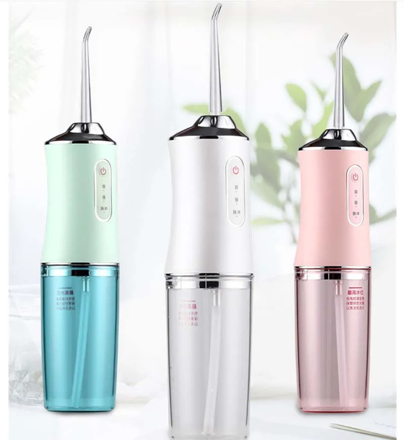 Portable Dental Scrubber Water Floss Brush Head USB Rechargeable Jet Flosser Waterproof Irrigator For Cleaning Teeth Oral