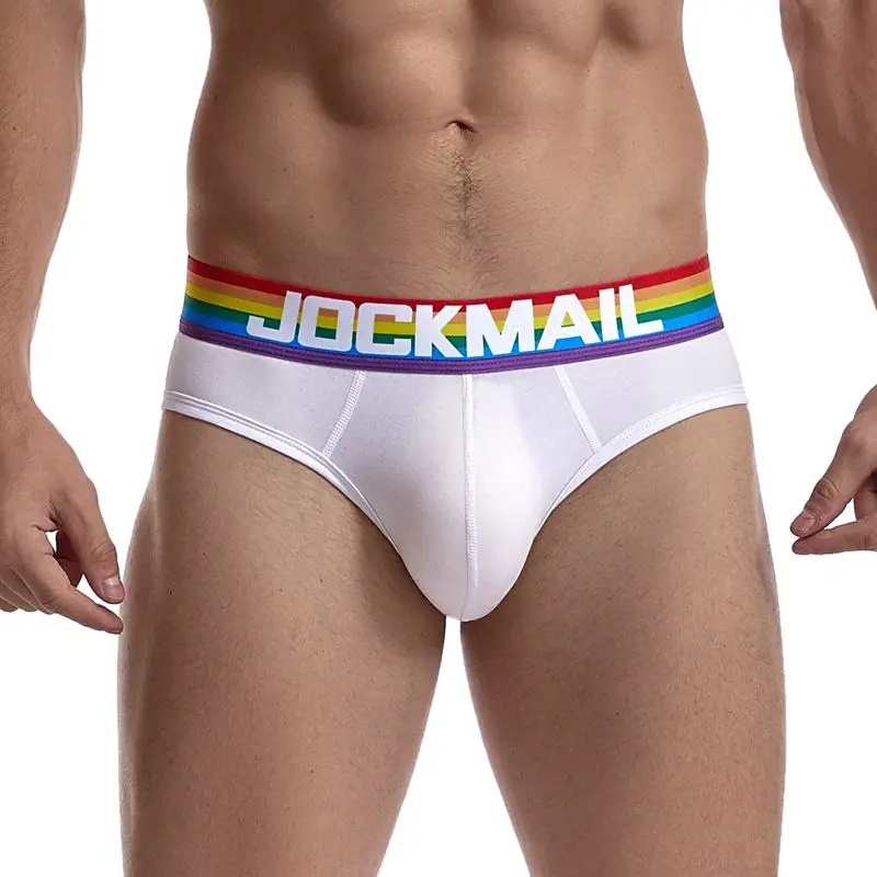 JOCKMAIL brand hot sale sexy men\'s underwear pure cotton breathable sports briefs shorts solid color low waist boxer rtunks