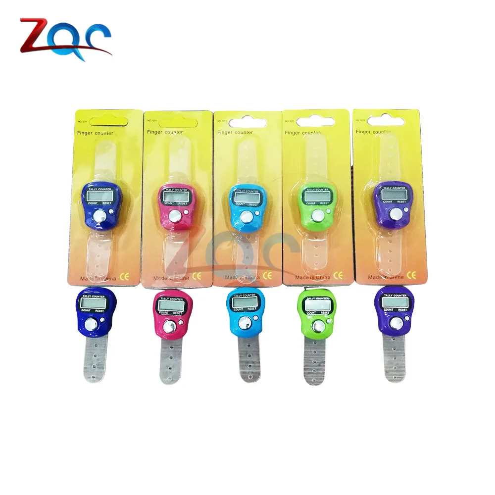 Portable Electronic Digital Counter Mini LCD Hand Held Finger Ring Tally Counter Stitch Marker Plastic Row Counter