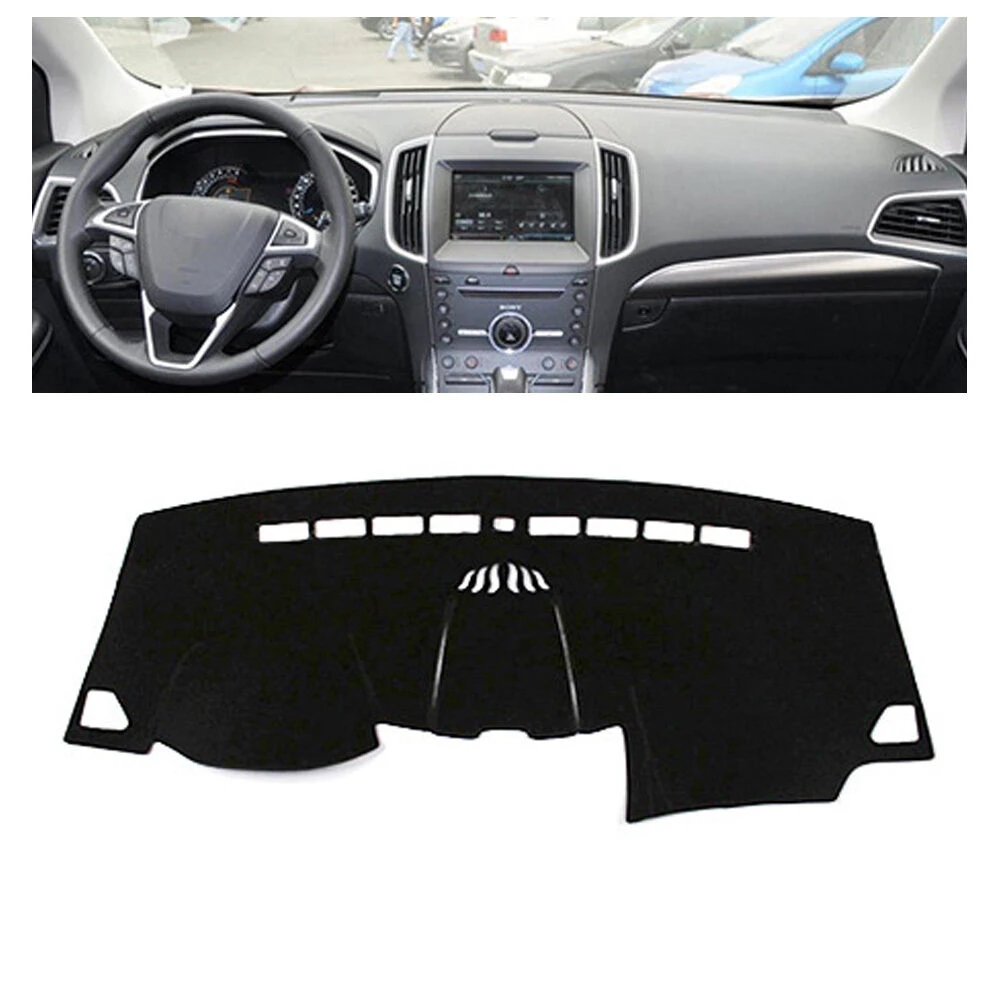 

For Ford Edge 2015-2021 Dashmat Dashboard Cover Console Dash Board Panel Heat Proof Mat Front Anti-Sun Shade Pad Carpet Strip