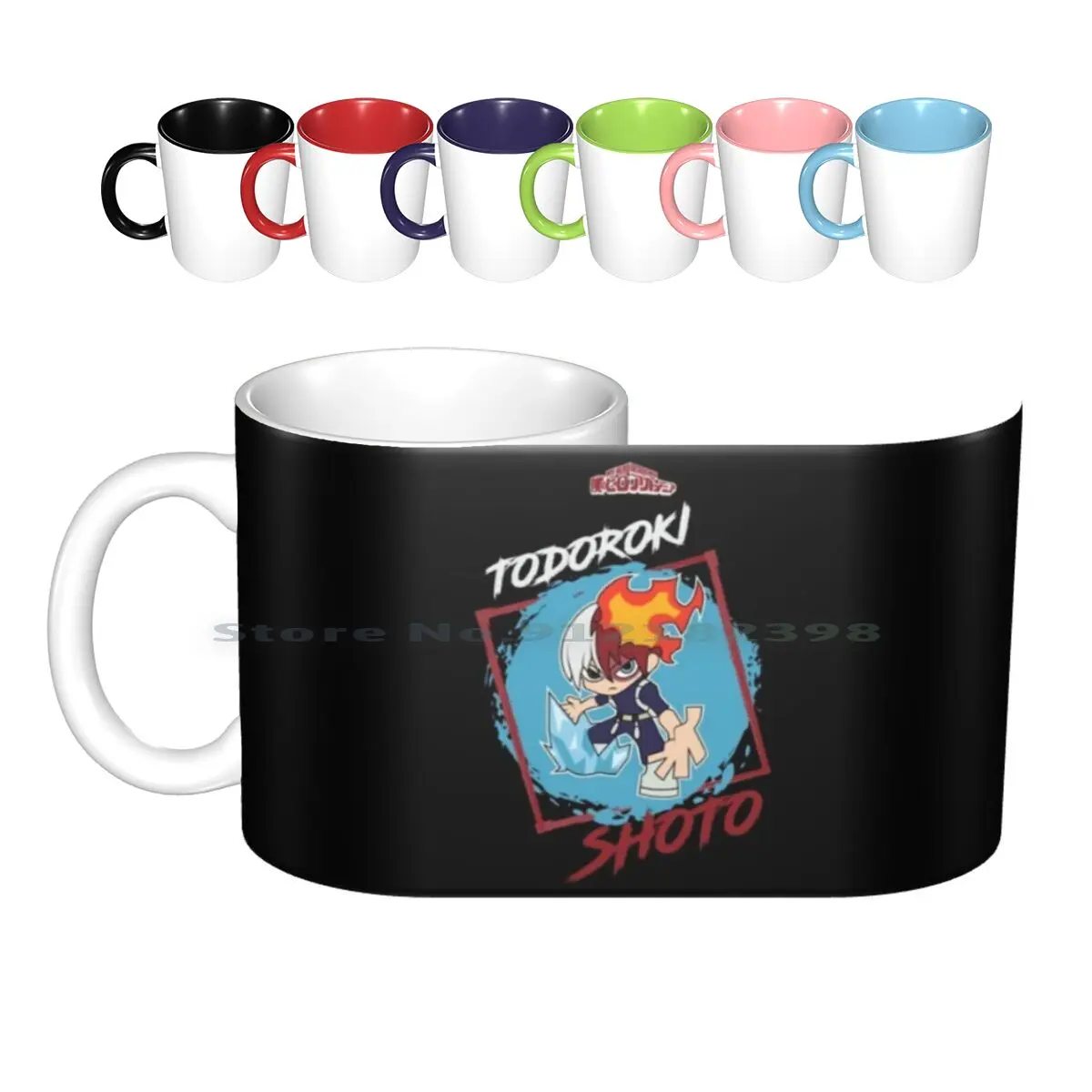 ( Bnha ) : Todoroki Shoto Chibi Ceramic Mugs Coffee Cups Milk Tea Mug My Hero Iacademia Deku All Might Boku No Hero Academia