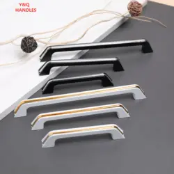 Handles Drawer Cabinet Furniture Kitchen Handles for Cabinet Knob Door Drawer Furniture Kitchen Knob Black White Golden Hardware