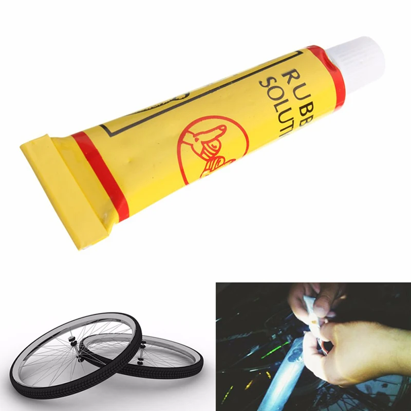 

1Pc Bicycle Repair Tool Bike Tire Repair Glue Bicycle Inner Tube Puncture Repair Cement Rubber Cold Patch Solution 8ml