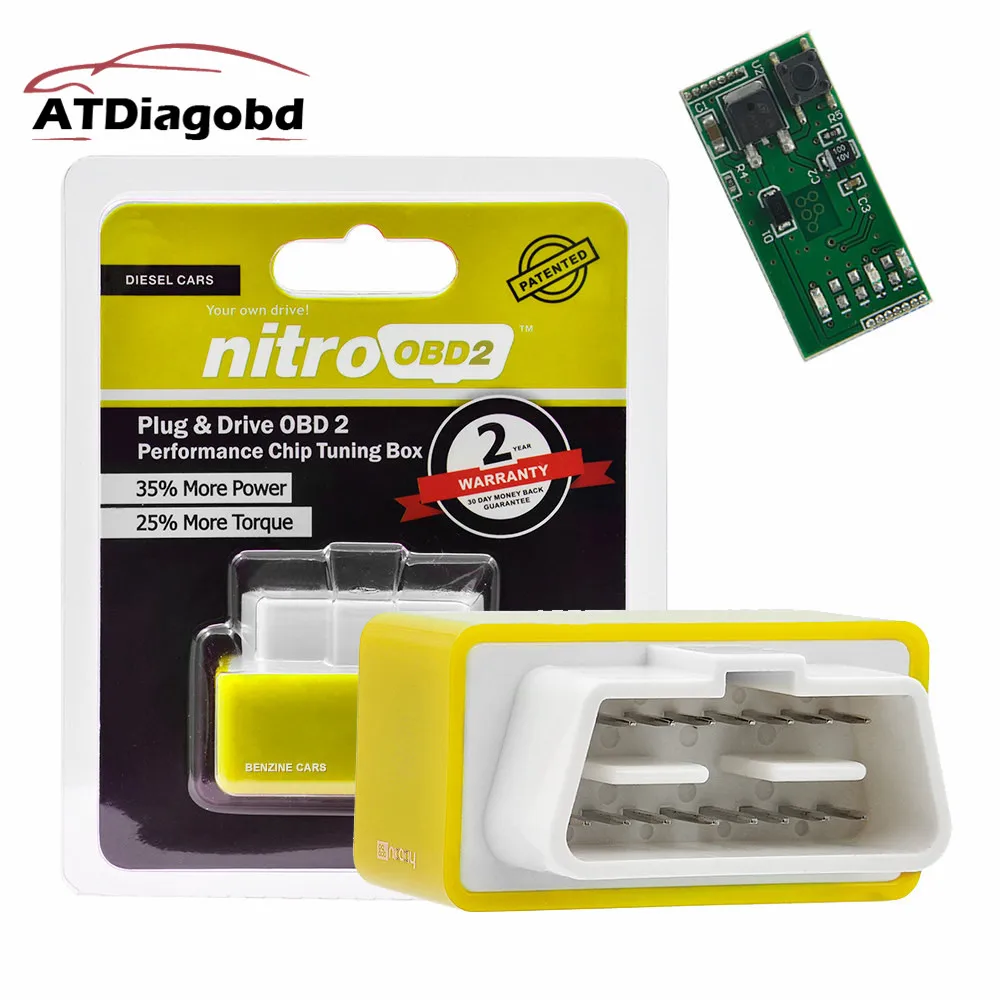 VSTM 15% Fuel Saver Nitro ECO OBD2 Performance Chip Tuning Box More Power Torque Nitro OBD 2 ECOOBD2 Benzine Diesel Petro Gasoli