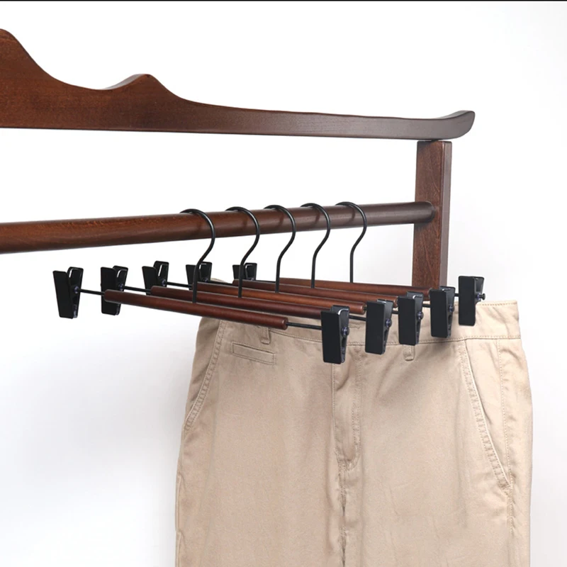Metal Wood Clothes Hanger Organizer Closet Wooden Coat Pants Hangers for Clothes Kleding Wetsuit Hanger Rack