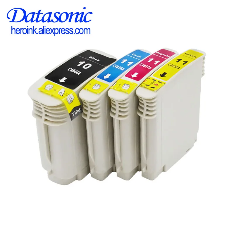 4X Datasonic Compatible ink cartridges For HP 10 11 Designjet 110 100plus C4844A Inkjet 2800dt 2800dtn printer For HP10