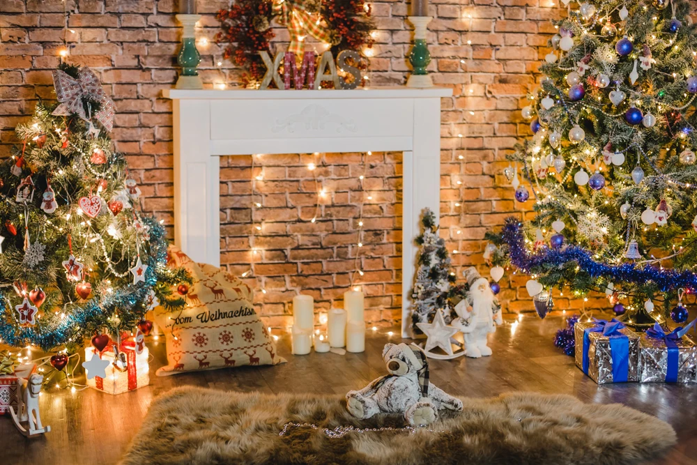 BEIPOTO – toile de fond lumineuse pour noël, décoration d'intérieur, arbre de noël, famille, fête, photo, arrière-plan, photographie, accessoires, b297