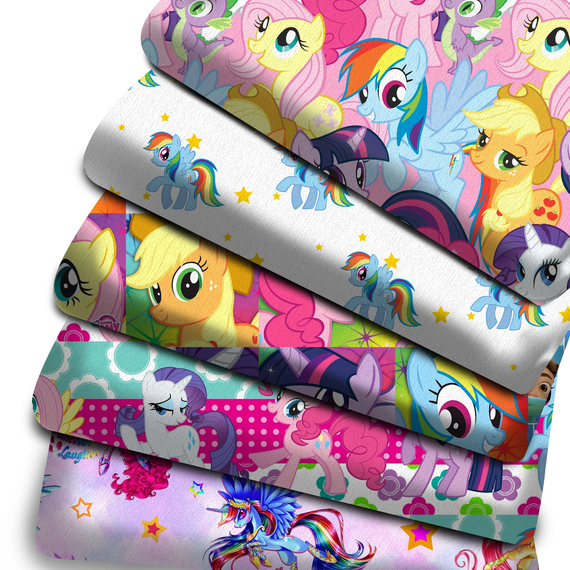 50*145cm Cartoon Horse Polyester Cotton Fabric for Tissue Sewing Quilting Fabrics Needlework Material DIY Handmade,c20927