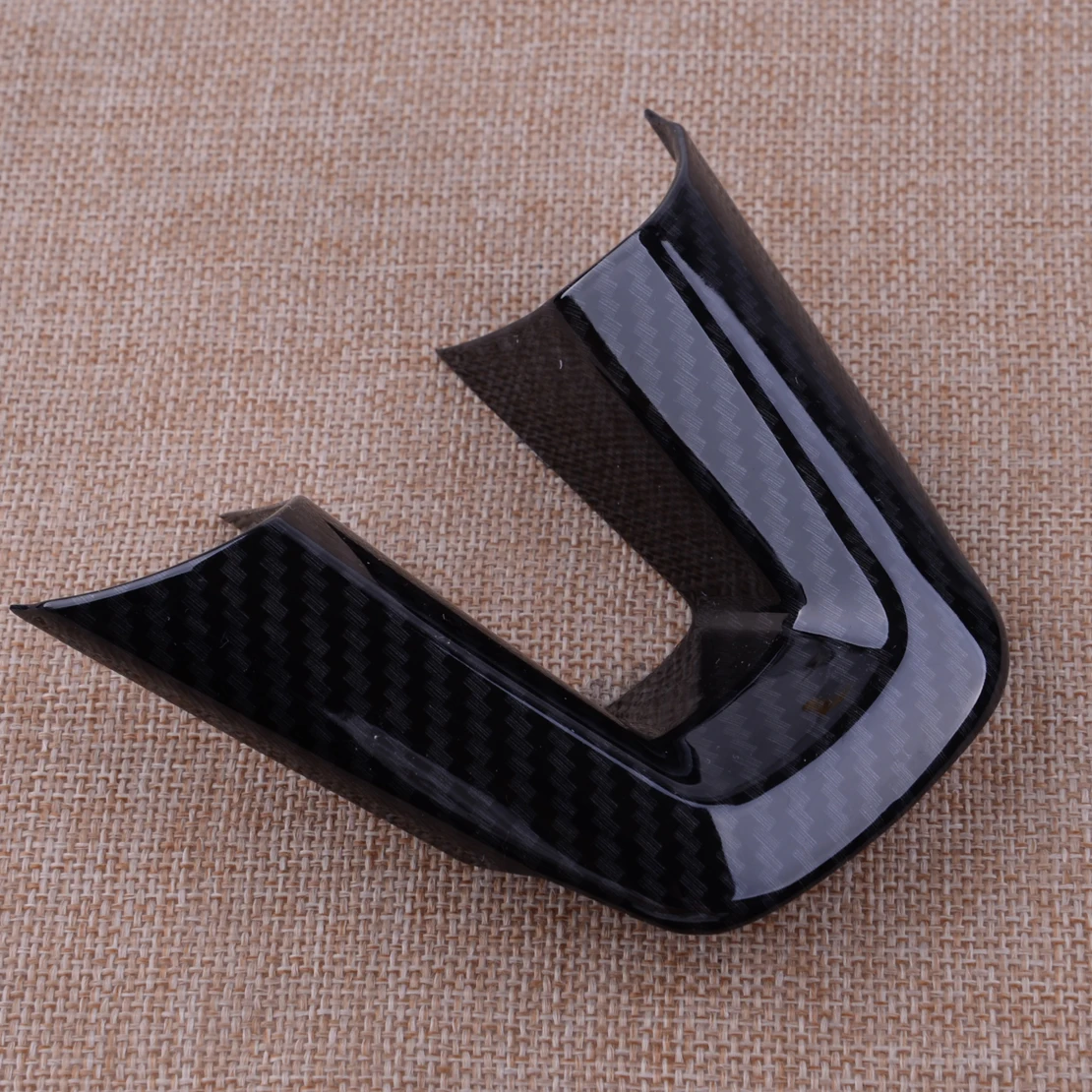 DWCX 3pcs Carbon Fiber Style Interior Steering Wheel Decoration Moilding Frame Cover Trim Fit For Ford Focus 2015 2016 2017 2018