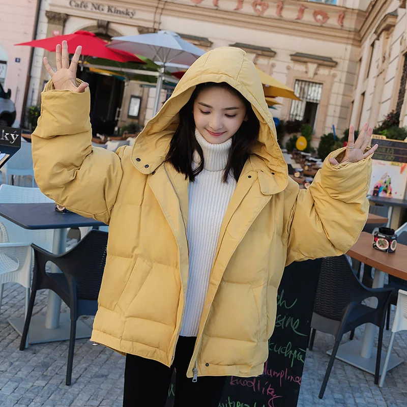 Jacket Parkas 2021 Winter Women Ladies Down Cotton Coats Loose Style Hooded Coat Female Clothes Jaqueta Feminina LWL617