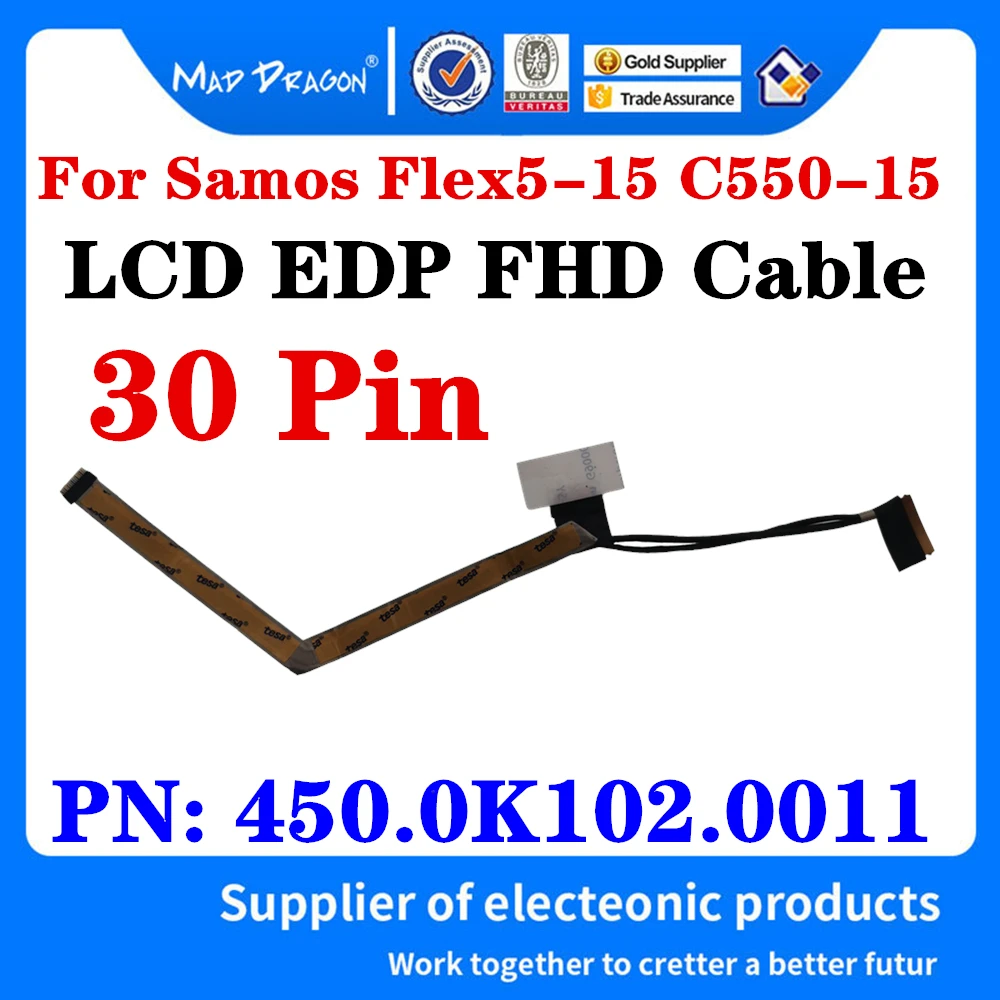 

New Original 450.0k102.0011 For Lenovo Samos Flex5-15 C550-15 Laptops LCD LVDS SCREEN FLEX Screen Line LCD EDP FHD Cable 30 Pin