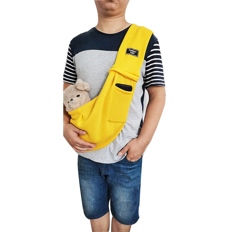 

Hands-free Dog Cat Sling Bag, Travel Tote, Soft Comfortable Pouch, Shoulder Carry Handbag with Small Pocket