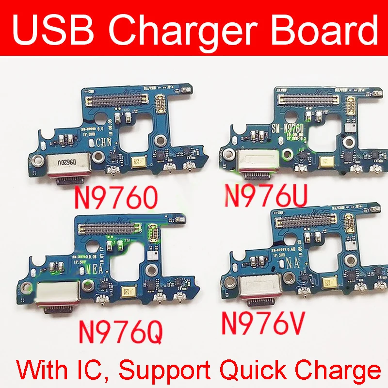 USB Charging Port Jack Board For Samsung Galaxy Note 10+ Plus Lite N970F N970U N976V N970V N976B/N N976F N976U N9750 N975U N770F