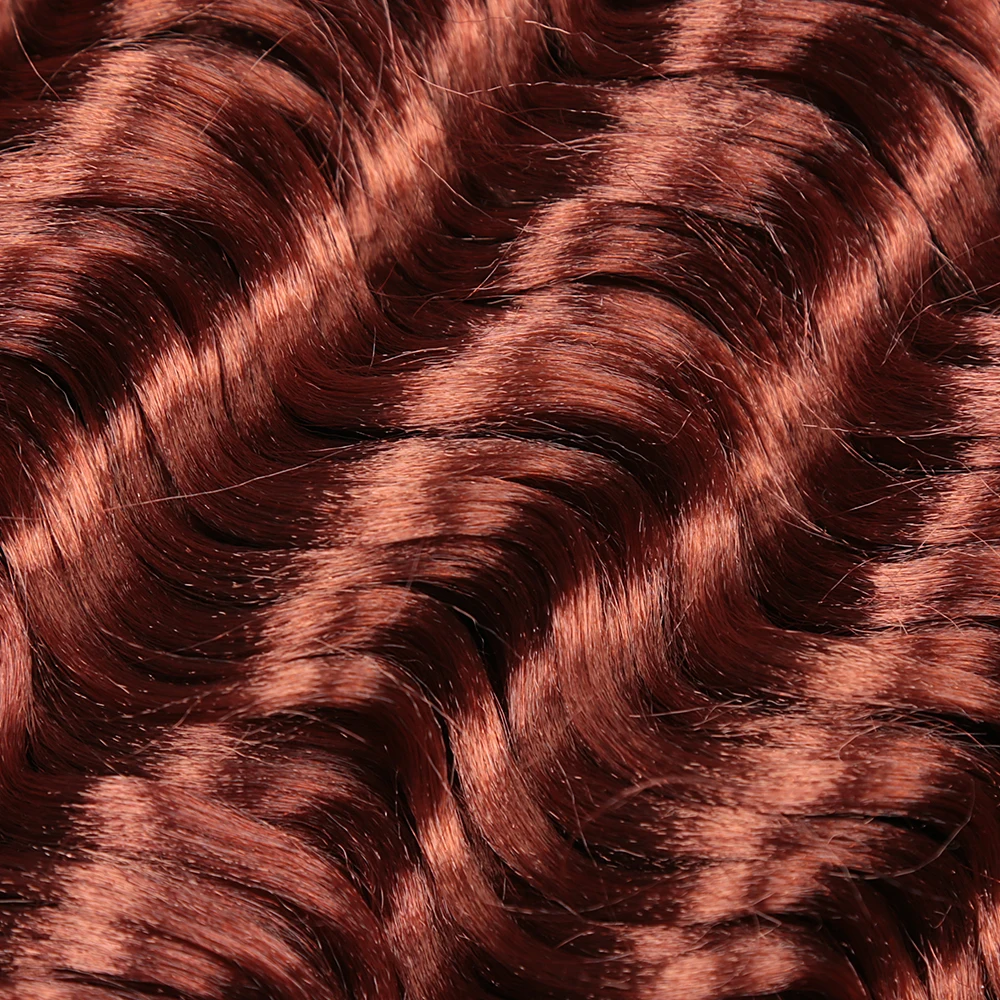 Onda de água trançando cabelo para mulheres, tranças sintéticas de crochê, ondas afro suaves, extensões de cabelo oceânicas, loiro preto, 24\