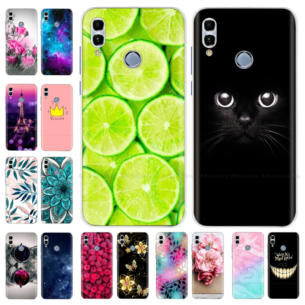 Huawei Honor 10 Lite Case Cover Soft Silicone Cute TPU Back Cover For Fundas Huawei P Smart 2019 / Honor 10 Lite Phone Case Bags