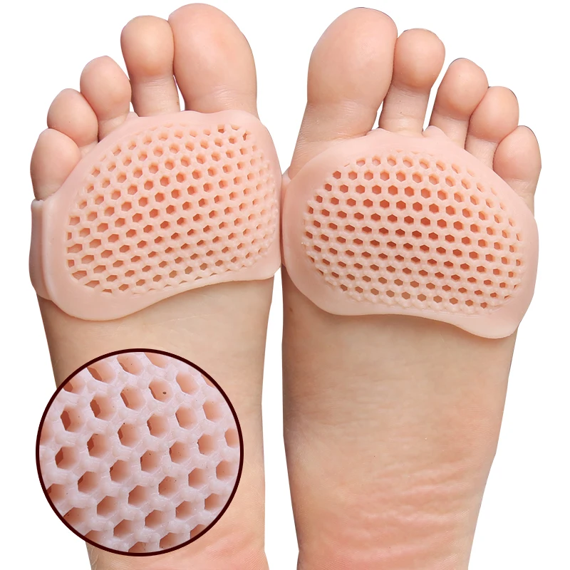 1pair Silicone Honeycomb Forefoot Insoles High Heel Shoes Pad Gel Insoles Breathable Health Care Shoe Insole Massage Shoe Insert