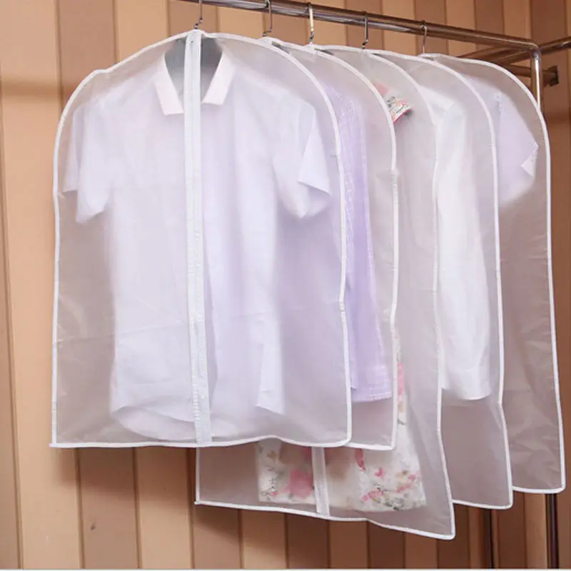 Hot Clothes Hanging Garment Dress Clothes Suit Coat Dust Cover Home Storage Bag Pouch Case Organizer Wardrobe Hanging Clothing