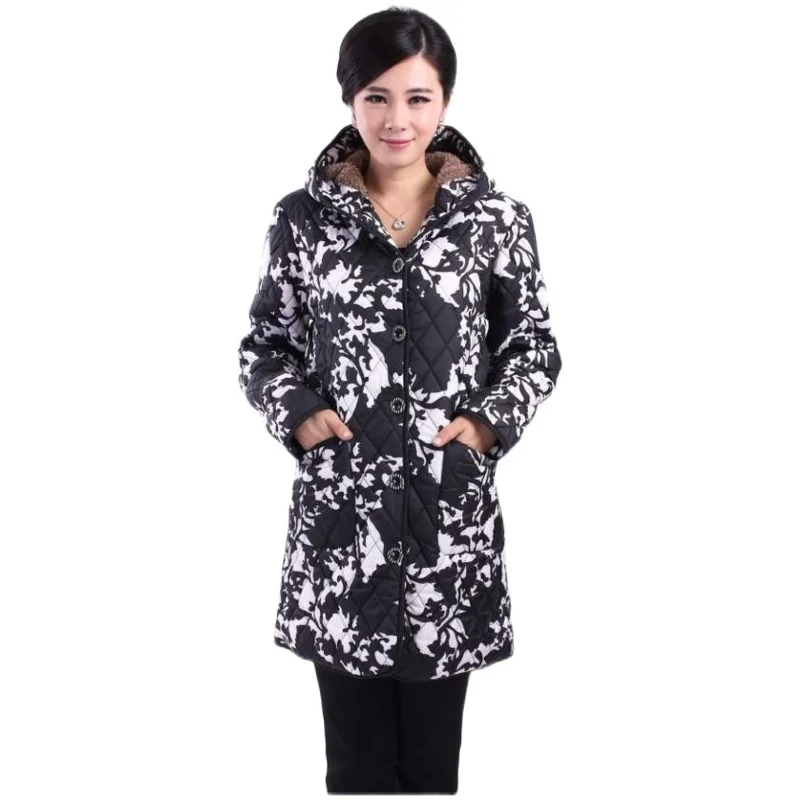 Damen jacke Wintermantel plus Größe 5xl 6xl lose lässige warme Oberteile Kleidung für Mutter Parkas Herbst Frühling neu versand kostenfrei