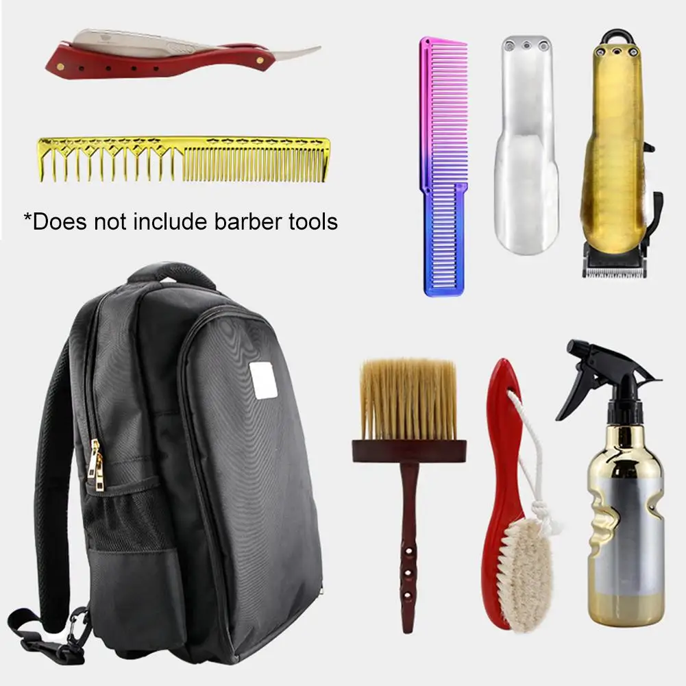 Hairdressing เครื่องมือกระเป๋าเครื่องประดับผมขนาดใหญ่เก็บของความจุเครื่องมือตัดผมกระเป๋าเป้สะพายหลังกระเป๋าเป้สะพายหลังที่จัดระเบียบเครื่องสำอาง