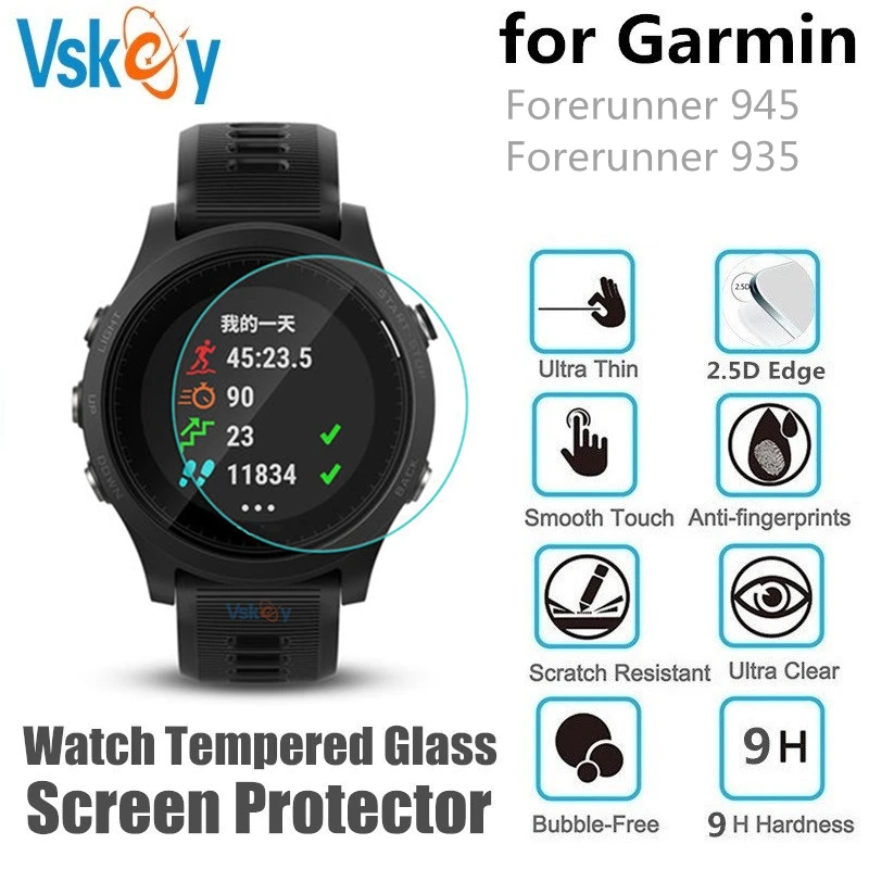 100PCS Smart Watch Screen Protector for Garmin Forerunner 945 Tempered Glass Protective Film for Garmin Forerunner 935