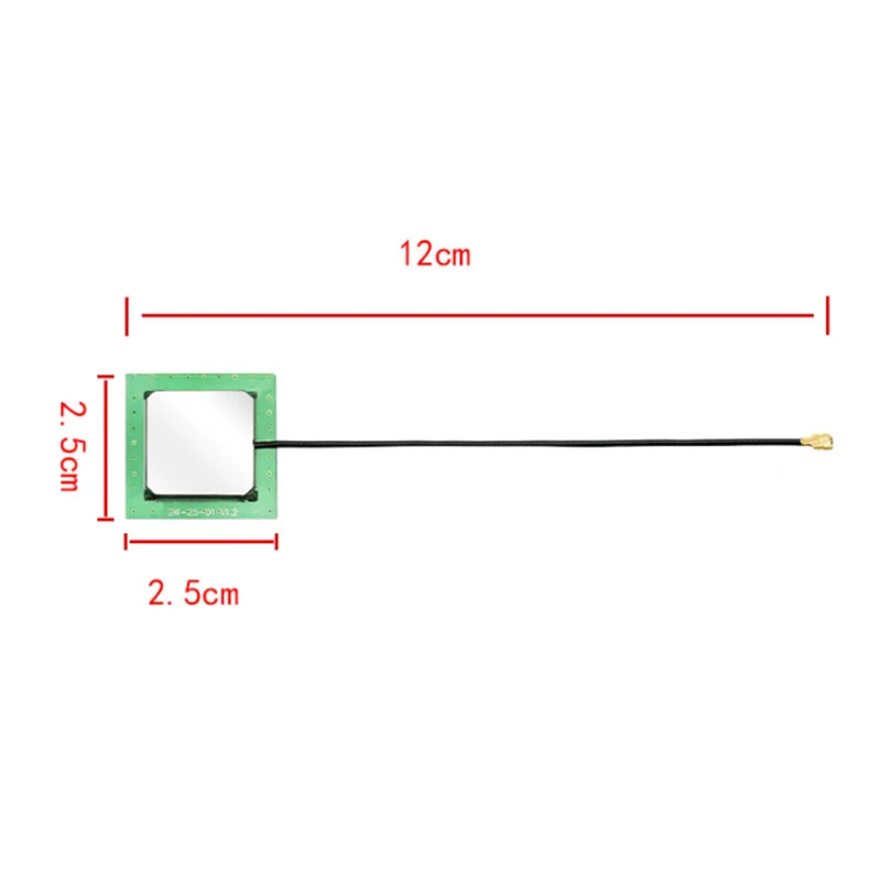 GPS BeiDou Dual Frequency 28dbi High Gain 10cm Cable Active Built-in Ceramic Antenna 25 * 25 * 8mm