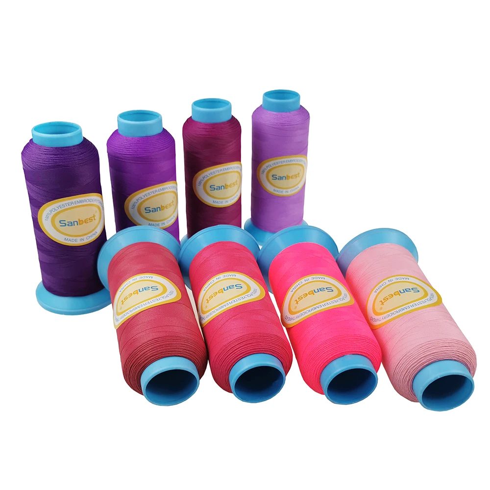 Sanbest Matt Embroidery Thread 3000M 120D/2 75D/2 High Strength for Brother Singer Janome Babylock Polyester Machine Threads