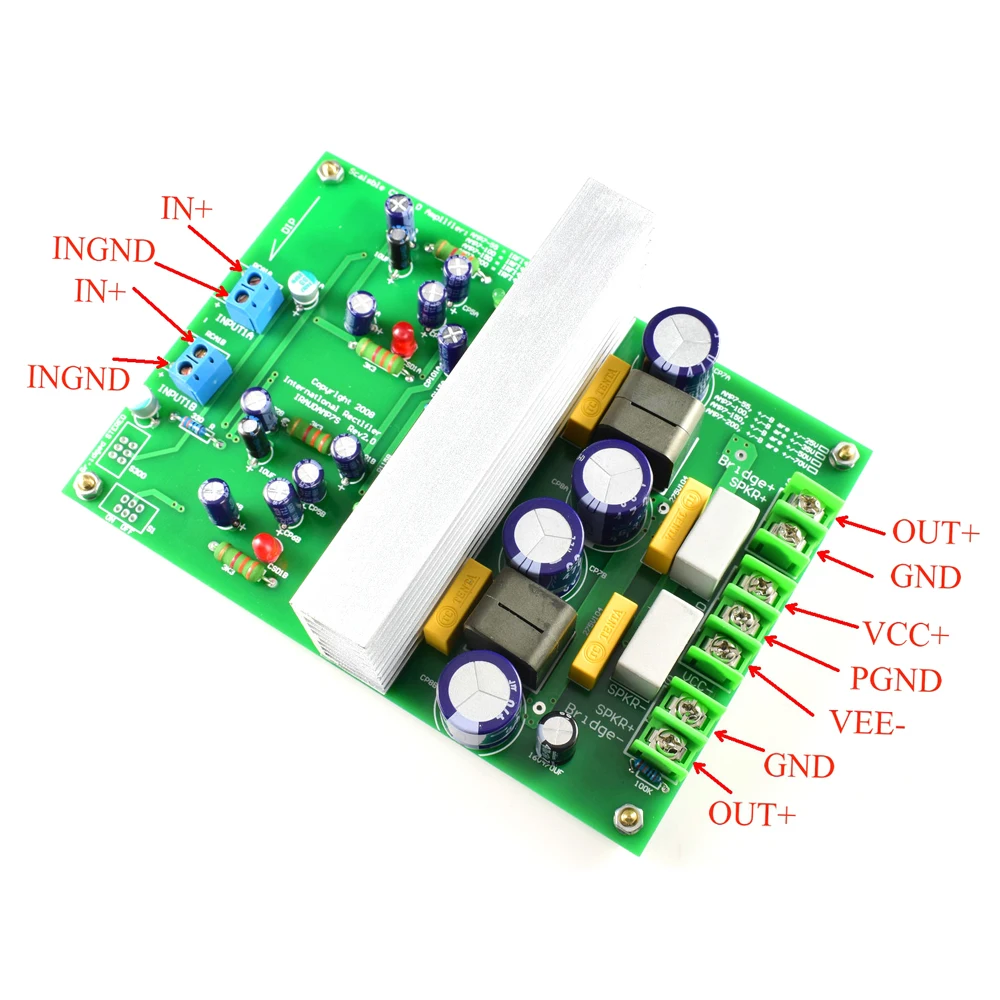 L15DX2 IRS2092 Class D Amplifier Finished Board Dual-Channel IRAUDAMP7S 125W-500W