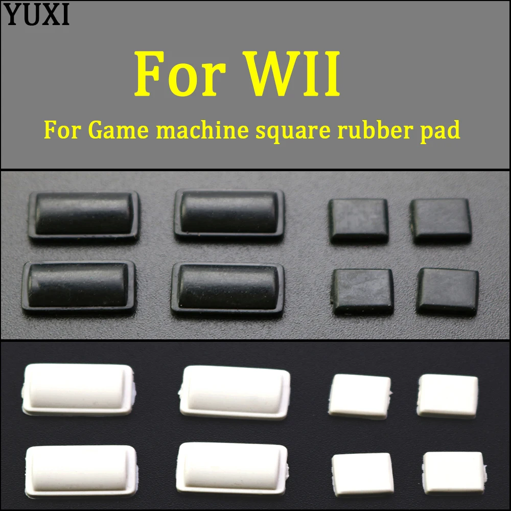 

YUXI For set Screw Rubber Feet Cover Set replacement for WII Console High Quality