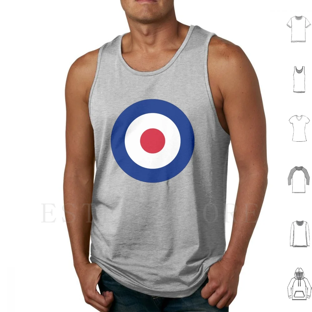 Mod Tank Tops Vest Sleeveless 60s Scooter Helmet Retro Vintage Cool The Who London Uk Logo British Flag Union Jack Circle