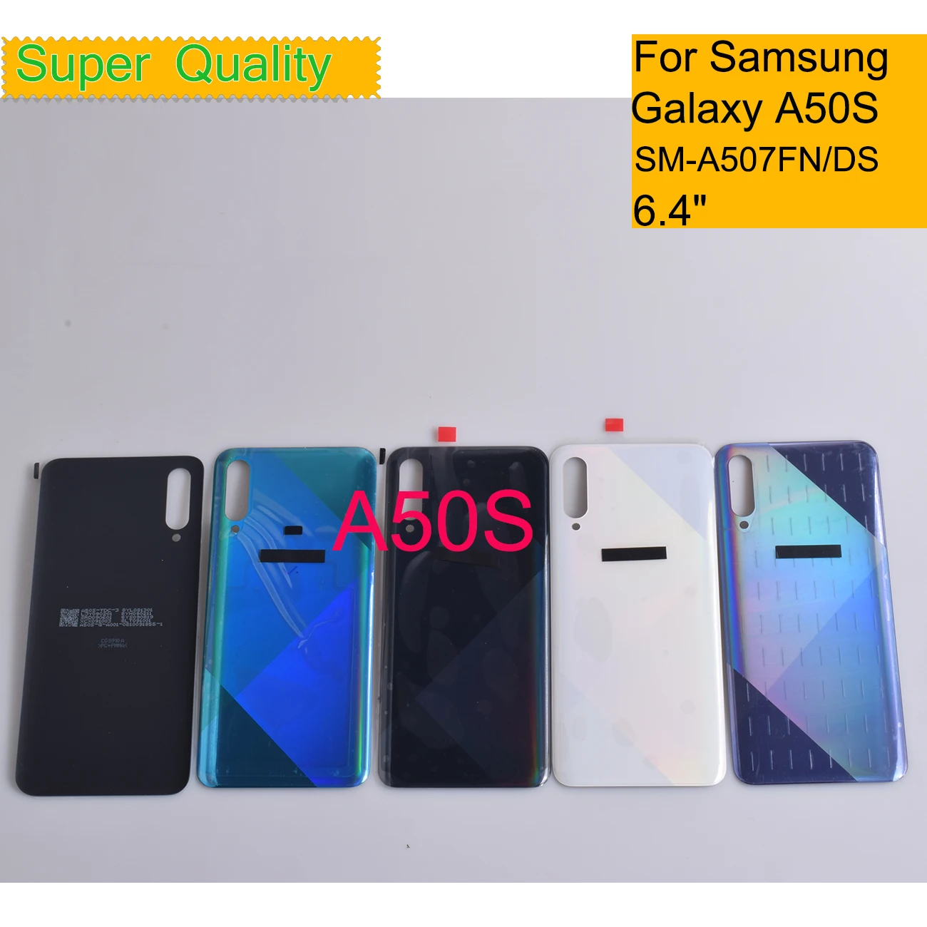 10Pcs/Lot For Samsung Galaxy A50S SM-A507FN/DS A507 Housing Back Cover Real Case Battery Door Chassis Shell Replacement