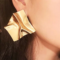 2024 Vintage Earrings Large for Women Statement Earrings Geometric Metal Pendant Earrings Trend Fashion Jewelry