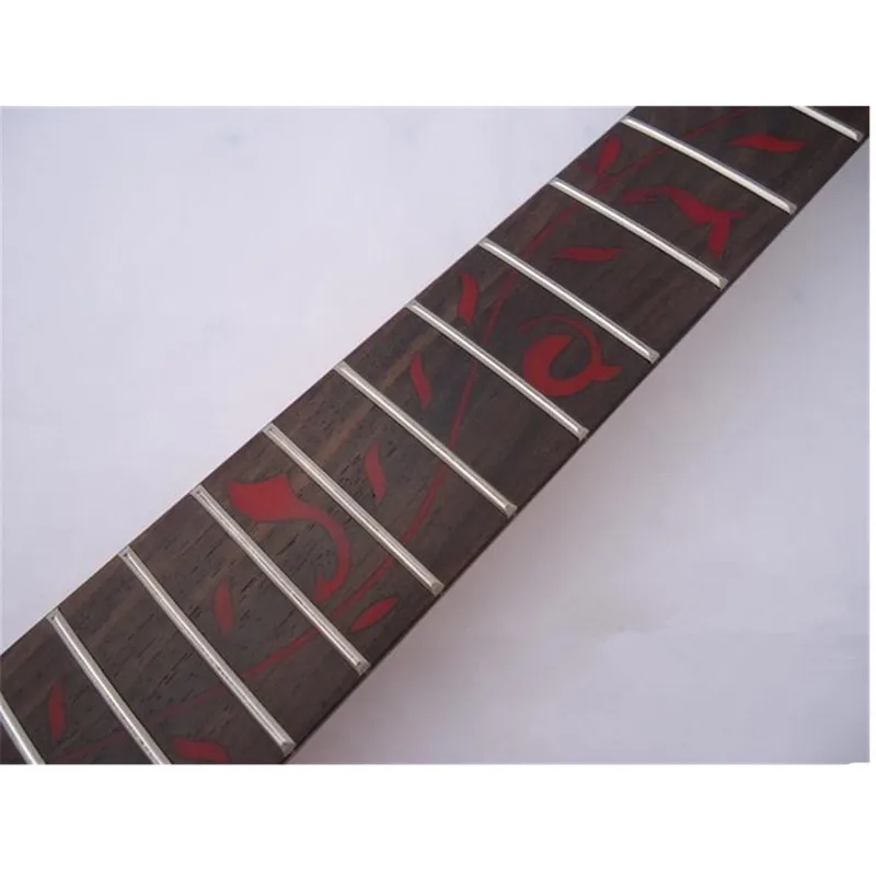 Disado 24 Frets Inlay Red Tree Of Life Electric Guitar Neck Rosewood Fingerboard Guitar Strings Lock Guitar Accessories Parts