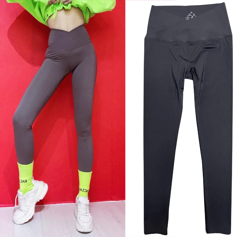 

High-Waist Hip-Lifting Leggings Tight Yoga Pants Women'S Dance Training Clothes Hip-Hop Fitness Pants Modern Jazz Clothes XS3484