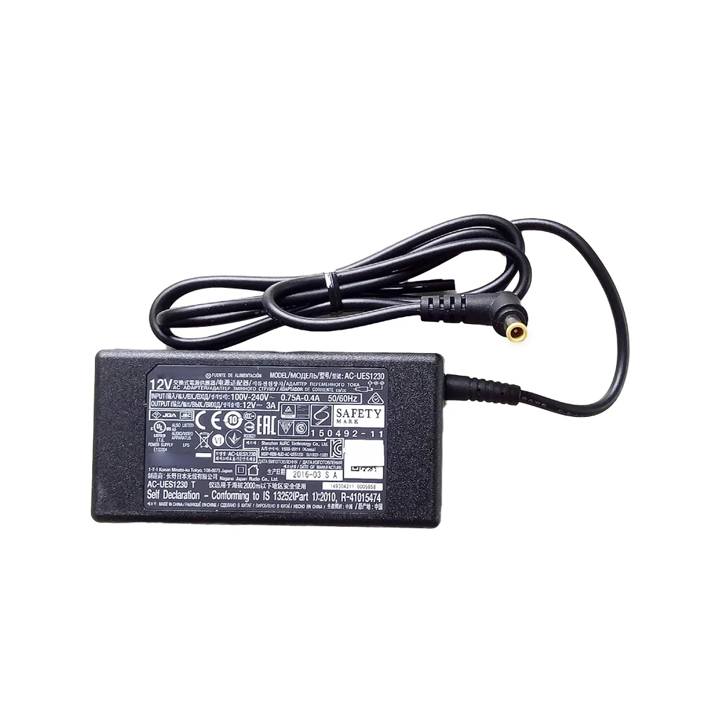 

Original AC-UES1230 AC-UES1230M 12V 3A 5.5mm Pin Power Adapter For SAE0011 Sony 12v3a Camera Power Supply