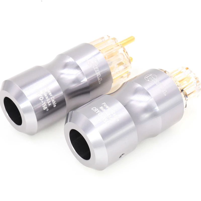 Spina del cavo di alimentazione versione Schuko ue placcata in oro 24K di alta qualità + adattatore di prolunga connettore femmina IEC