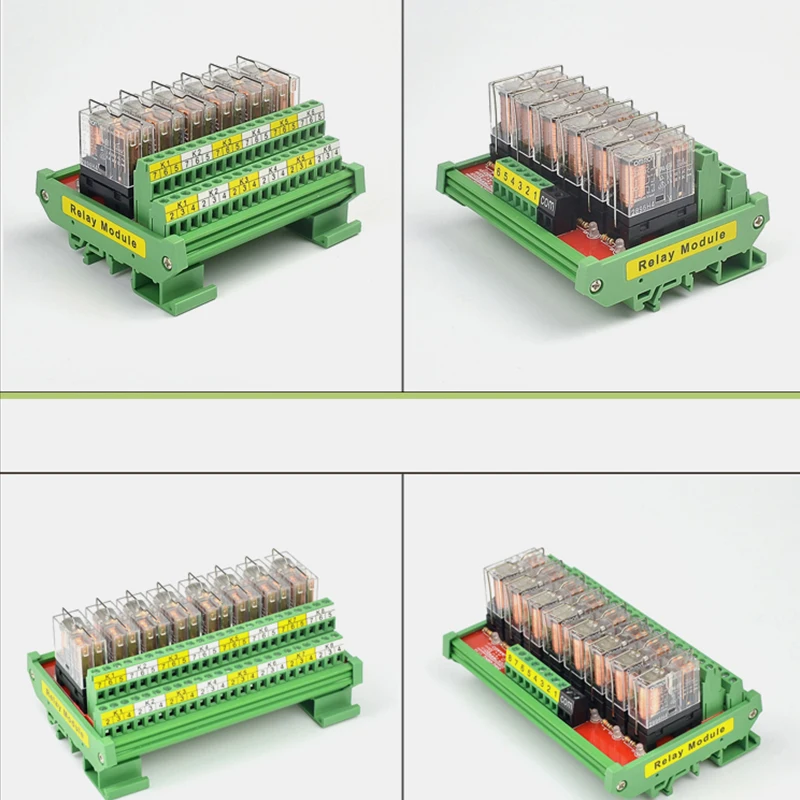 Imagem -06 - Módulo do Relé da Relação da Montagem do Trilho de Canais 2no Mais 2nc Compatível com G2r2 5a Entrada dc 12v 24v Pnp Npn