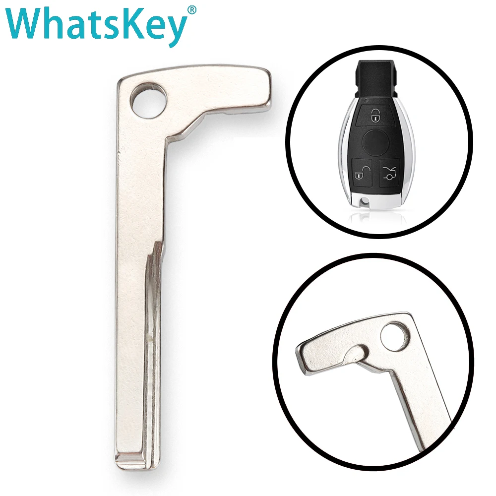 WhatsKey Replacement Smart Key Blade Blank Uncut Insert for Mercedes Benz C E S Class W203 W204 W211 W212 Auto Accessories