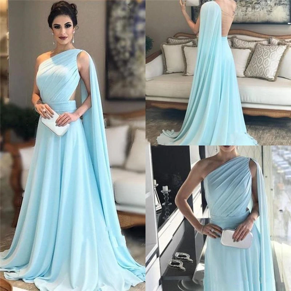 Um ombro chiffon 2020 vestidos para mãe da noiva, sem mangas, ilusionismo, costas nuas, linha a, vestidos de festa de casamento