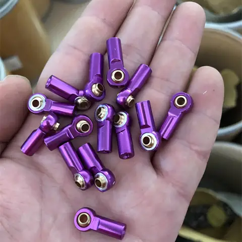 10 Uds. Junta esférica de extremo de varilla de amarre de enlace de aluminio M3 de Metal para 1/10 RC Car Crawler AXIAL SCX10 D90 D110 Tamiya racing
