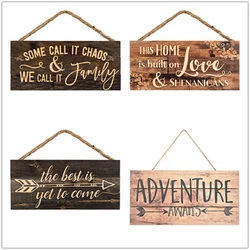 Christmas Decor Home Wooden Signs Family Wood Wall Plaque Wood Art Home Decor for Friendship Wooden Pendant Home Wall Decoration