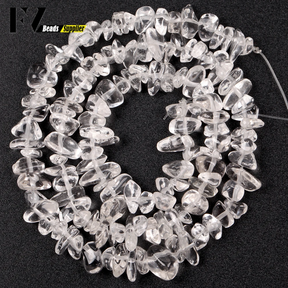 Natural Stone 5-8mm Irregular White Clear Quartzs Chip Beads For Jewelry Making Diy Bracelets Necklace Bracelets Needlwork 15\