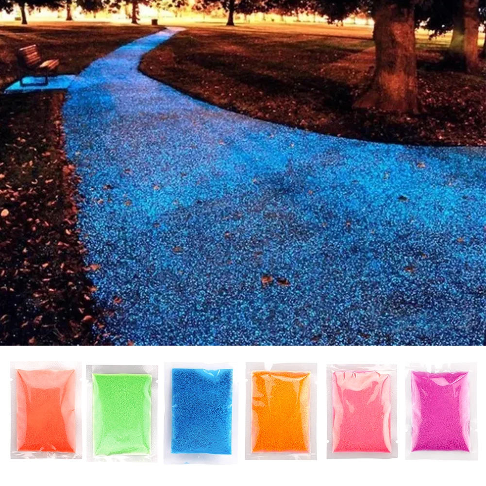 

10g DIY Luminous Aquarium Sand Glow In The Dark Sand Garden Ornament Decorative Sand Fish Tank Decor Stone Sands Pink Gold Blue