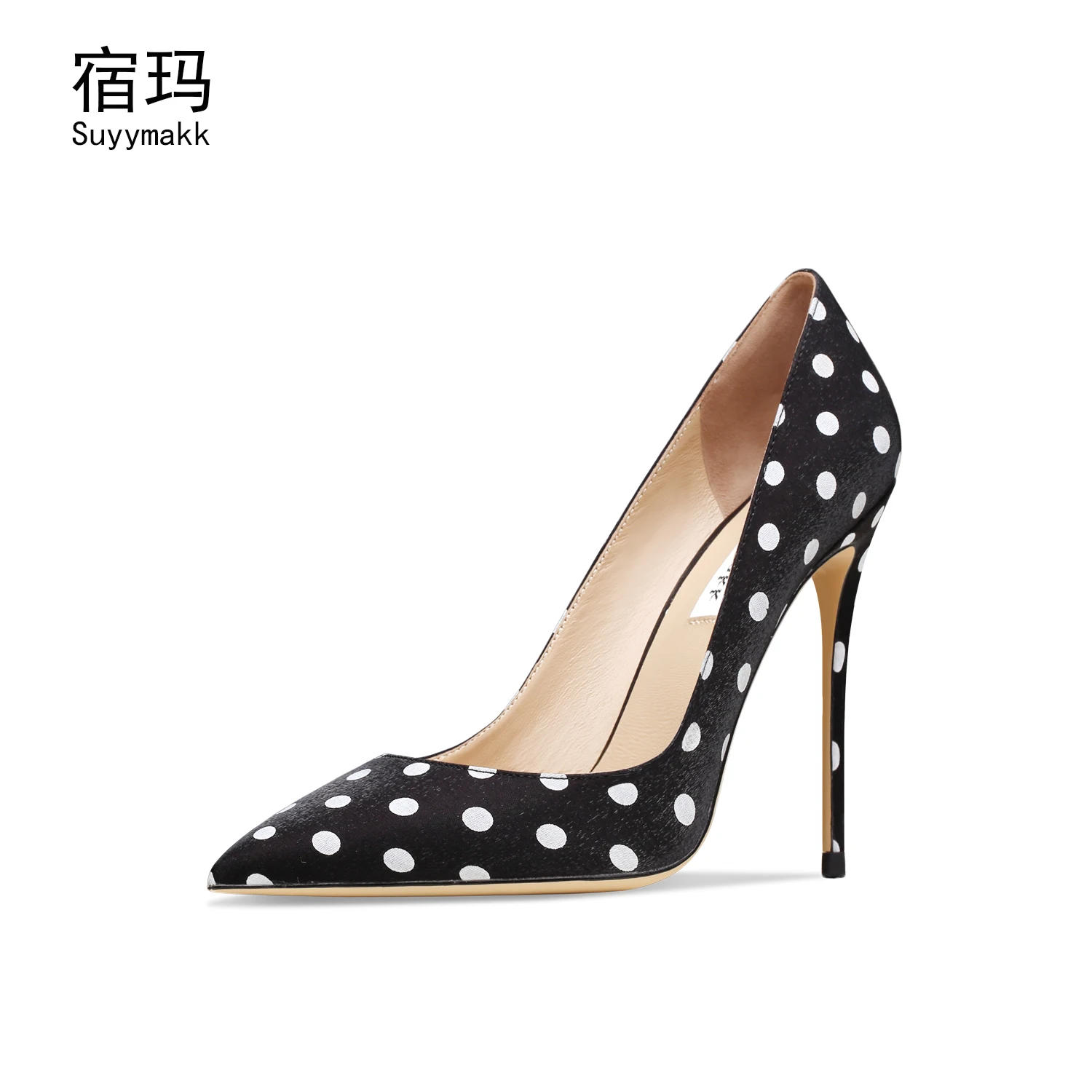 Heels for women shoes woman 2024 trend New Spring Pointed Toe High Heels Shallow Fashion Black Silk Luxury Women\'s Pumps Dress