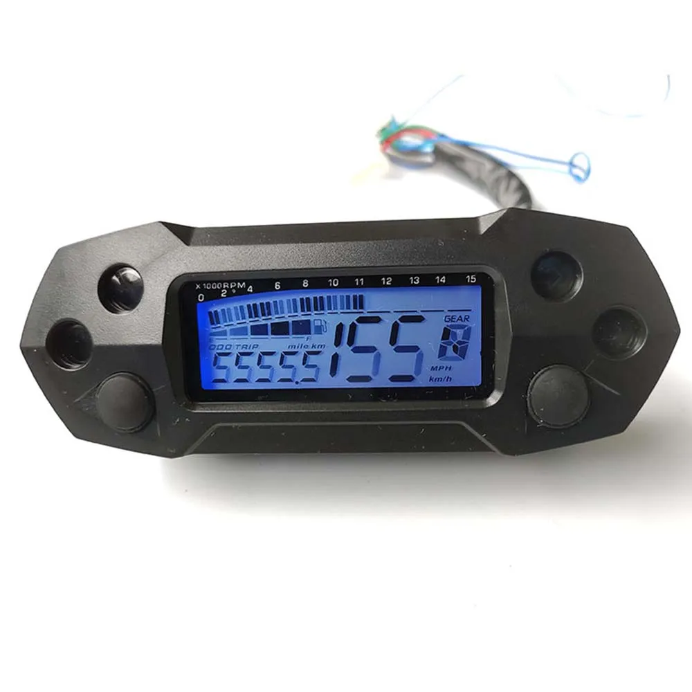 Motorcycle Fuel Meter Speedometer Odometer Universal Mini Adjustable Speed Meter LCD Digital Speeeter Instrument instrument