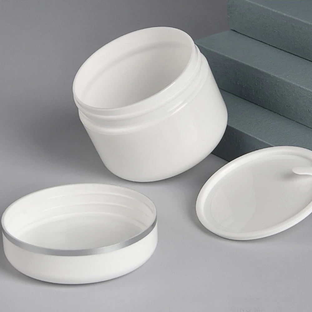 20/30/50/100/150/250ML butelki wielokrotnego napełniania krem do twarzy balsam słoik pojemnik na kosmetyki białe plastikowe puste słoik do makijażu